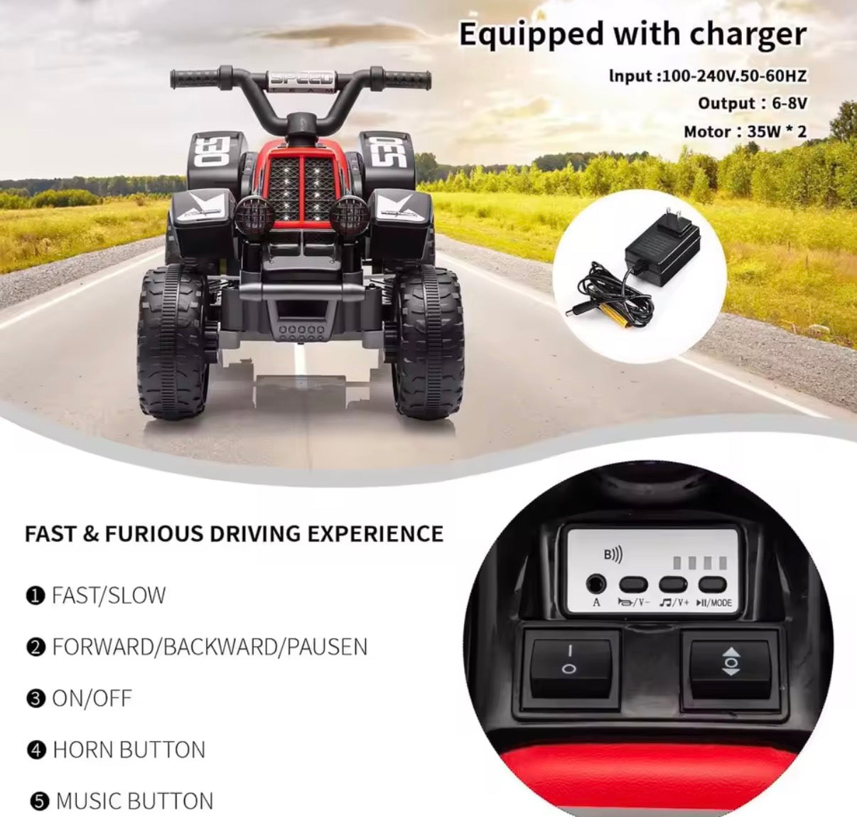 Electric Quad - LED & Music