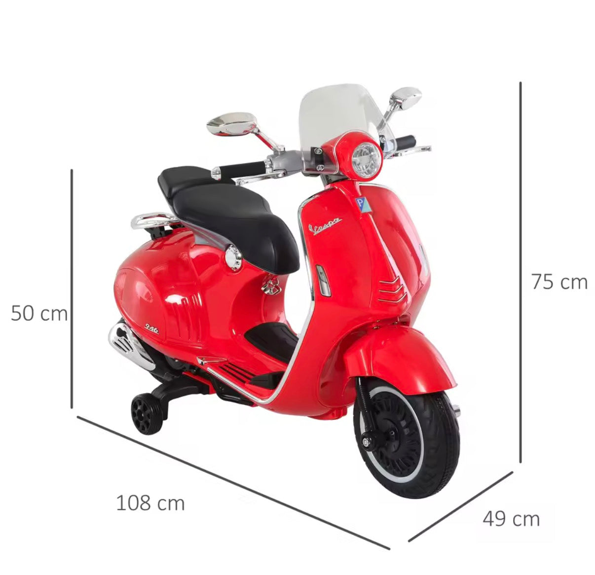 Red Vespa Scooter Kids